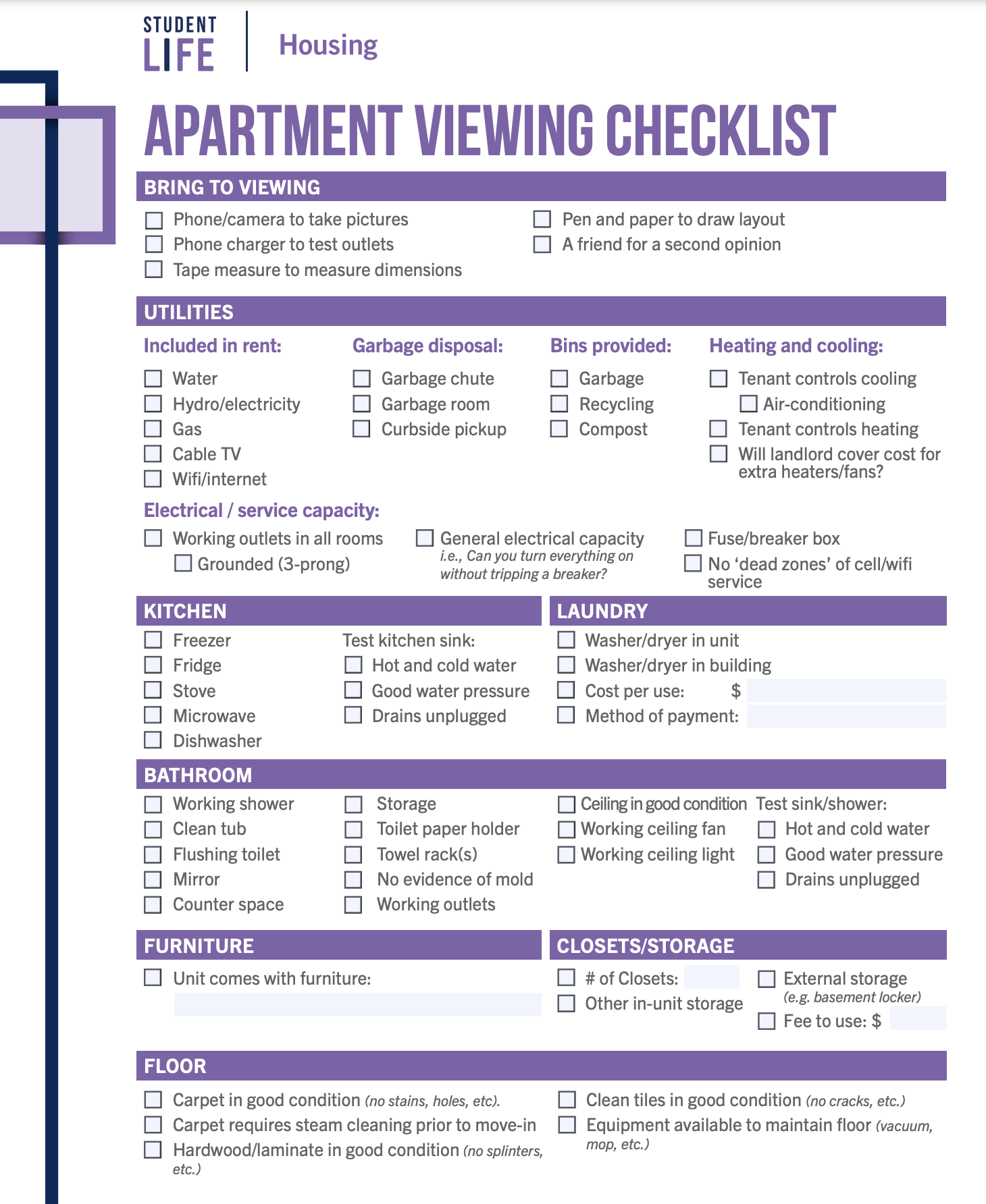 ApartmentViewingChecklist